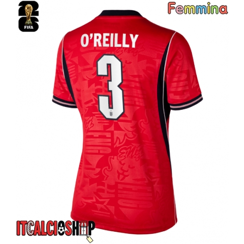 Inghilterra Nico O'Reilly #3 Seconda Maglia Femmina Mondiali 2026 Manica Corta